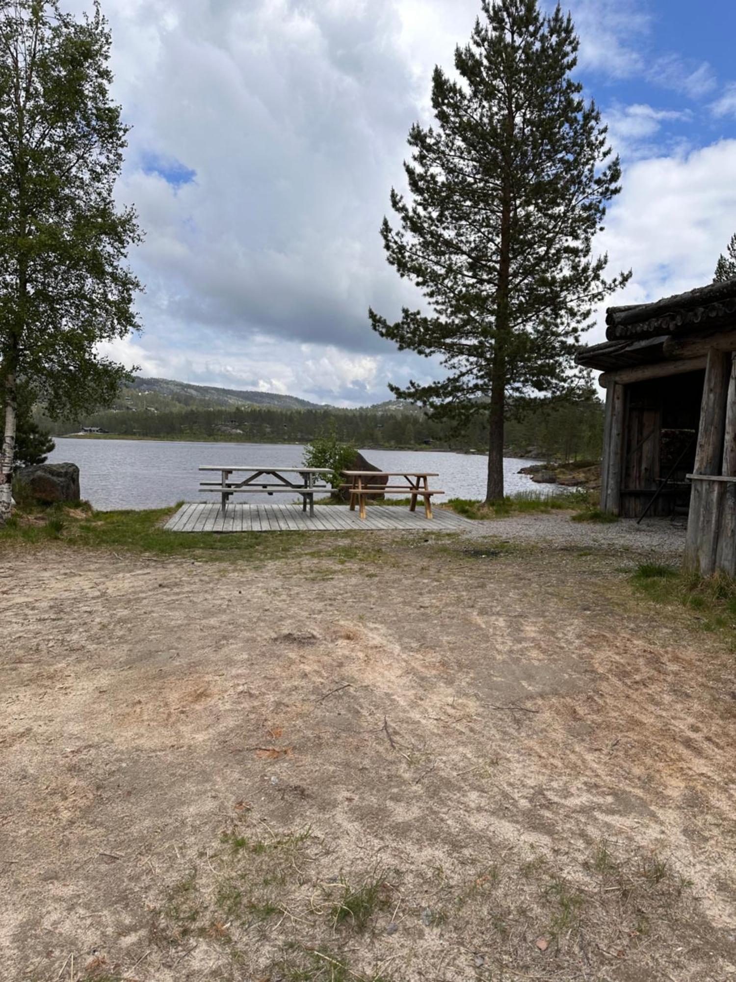 Modern Northern Lights Cabin Drangedal Bagian luar foto