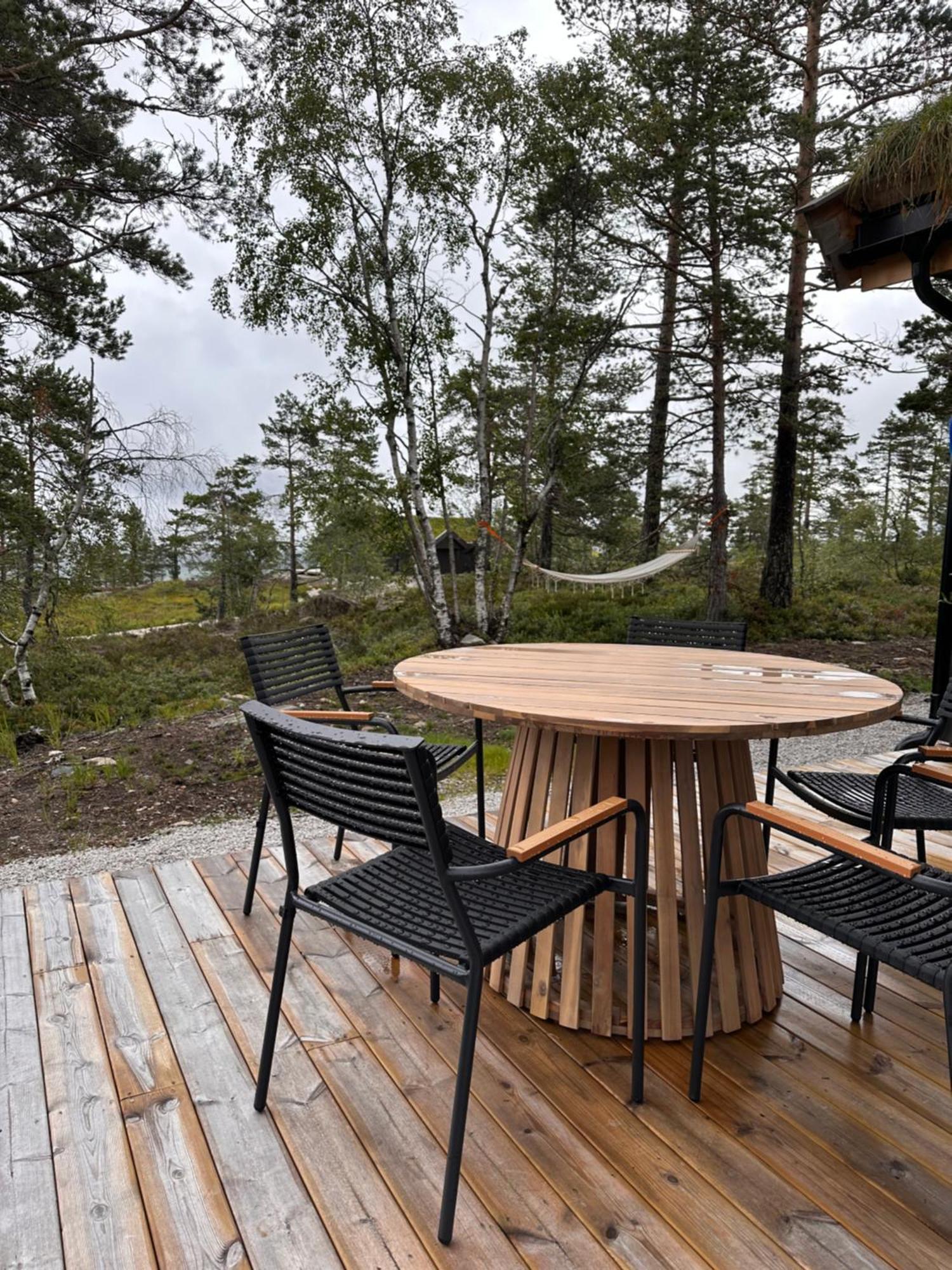Modern Northern Lights Cabin Drangedal Bagian luar foto