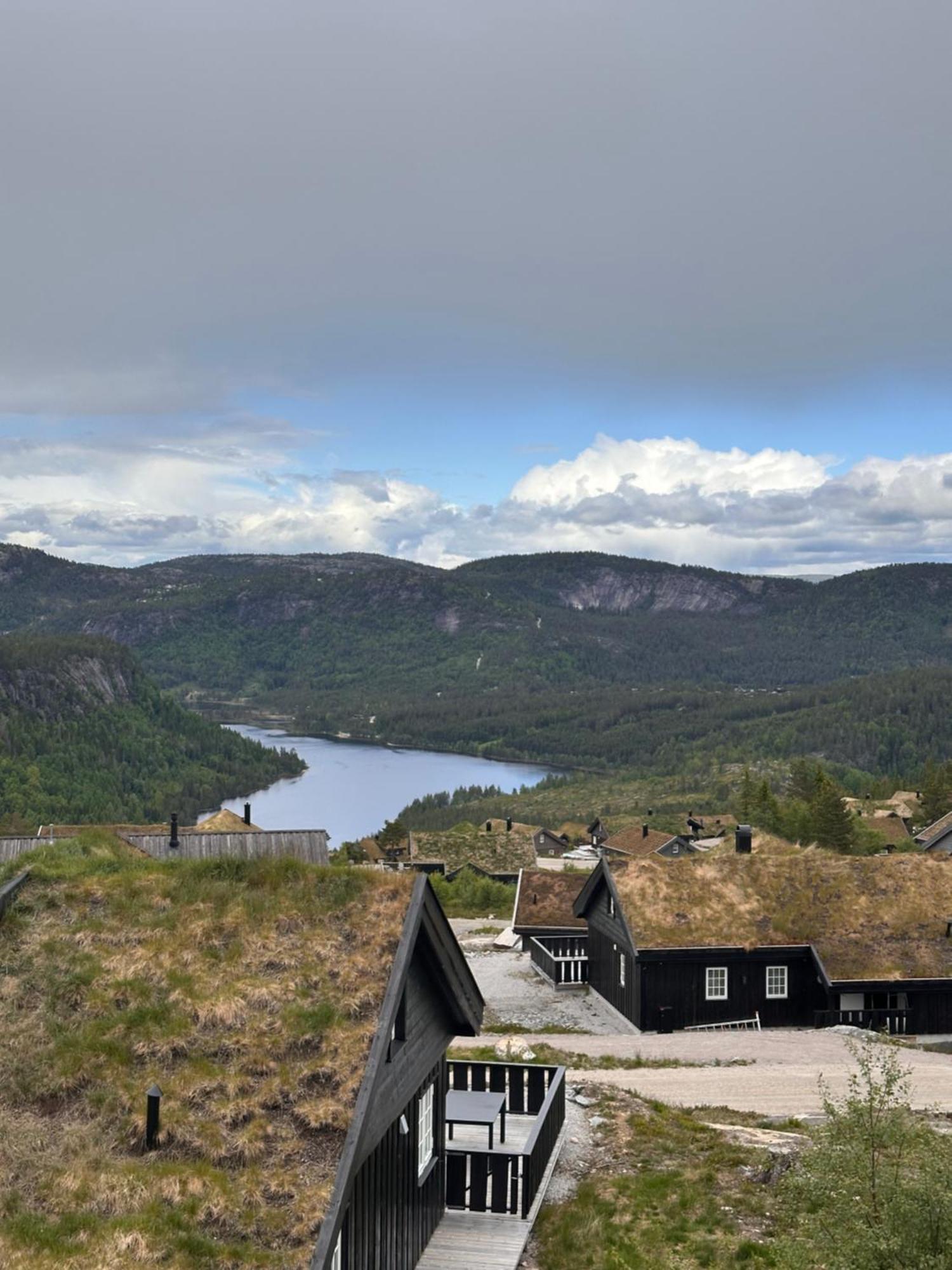 Modern Northern Lights Cabin Drangedal Bagian luar foto
