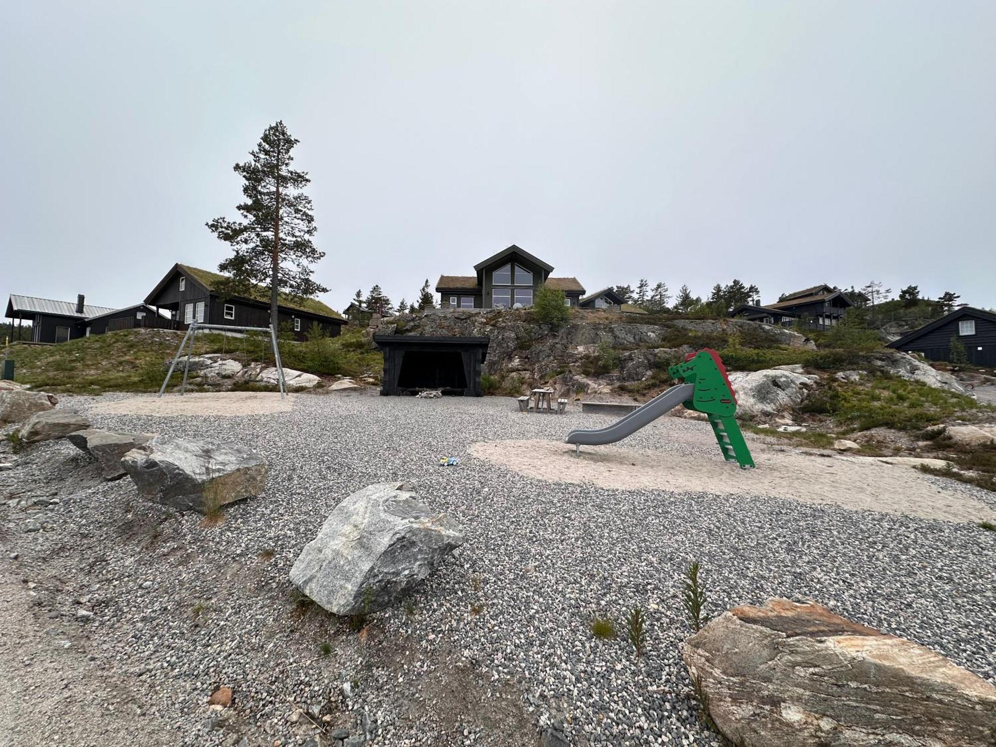 Modern Northern Lights Cabin Drangedal Bagian luar foto